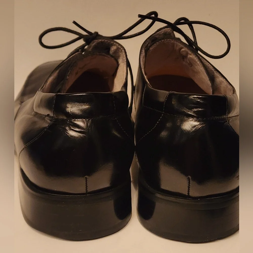 Giorgio Venturi Black Leather Men's Dress Shoes Size 12